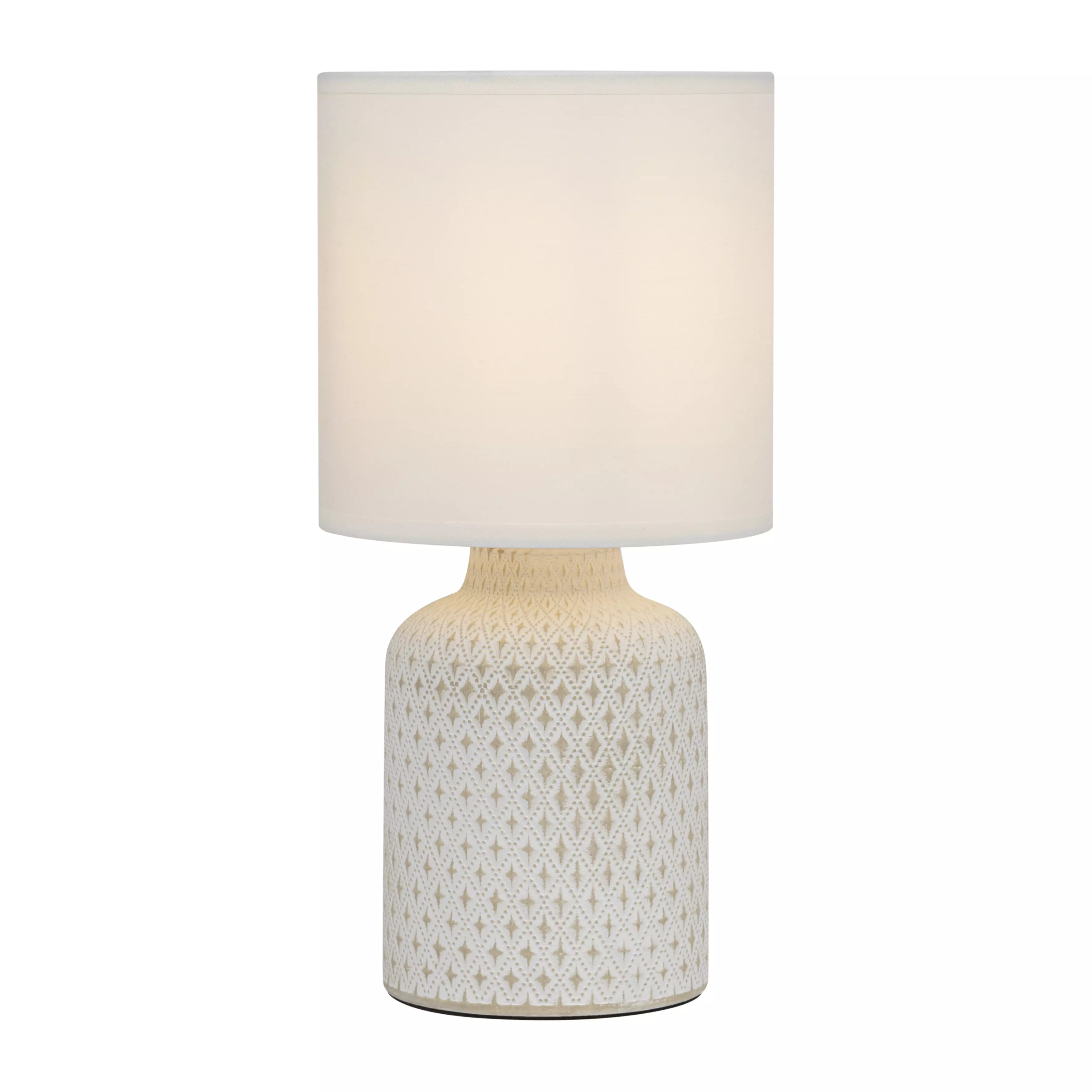 Настольная лампа Rivoli Sabrina 7043-502 1 * Е14 40 Вт керамика белая с абажуром