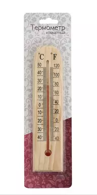 Термометр комнатный, деревянный полукруглый С1102