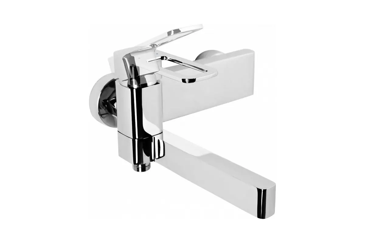 Смеситель для ванны, поворотный излив 16,5 см на 90 гр., хром IDDIS Slide SLISB00i02WA, латунь, без аксессуаров