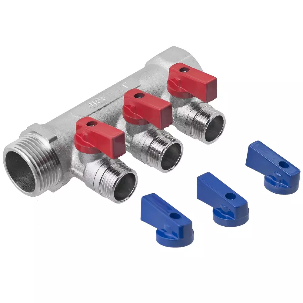 Коллектор с отсекающими кранами 3 вых. х 1 х 1/2 наруж. рез. MPF, MP-У ИС.071076