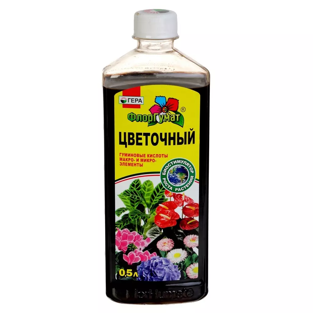 Удобрение для цветов 0,5 л Флоргумат цветочный Гера