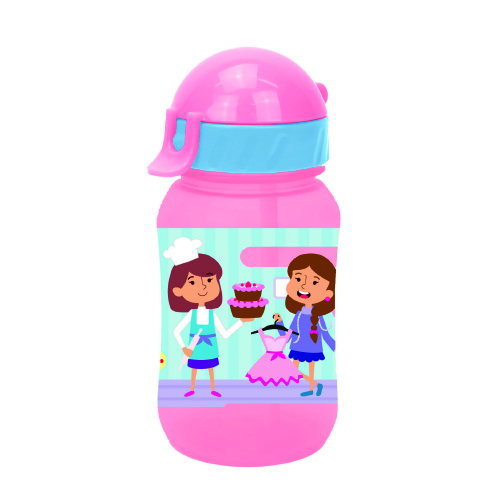 Бутылочка для воды со шнурком, 270 мл, розовый КК0052