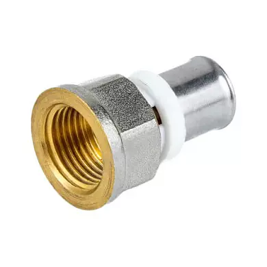 Пресс муфта переходная 16х1/2&quot; ВР, никель