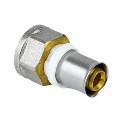 Пресс муфта переходная 16х1/2&quot; ВР, никель