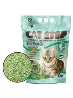 Наполнитель CAT STEP Tofu Green Tea, 6 л