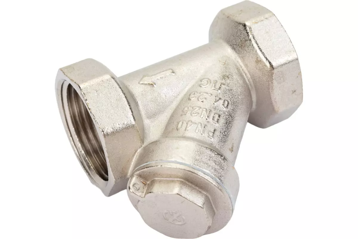 Фильтр грубой очистки воды косой сетчатый 1" ВР/ВР, никель, AQUALINK 02335