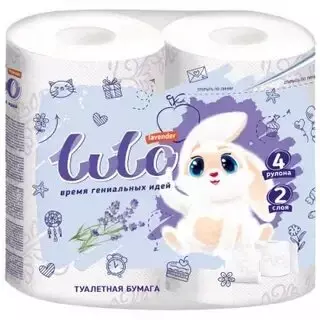 Туалетная бумага LuLo Лаванда (4шт) 2 слоя