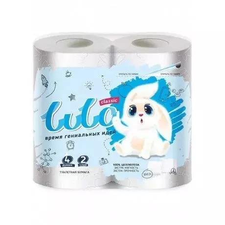 Туалетная бумага  LuLo Классик (4шт) 2 слоя
