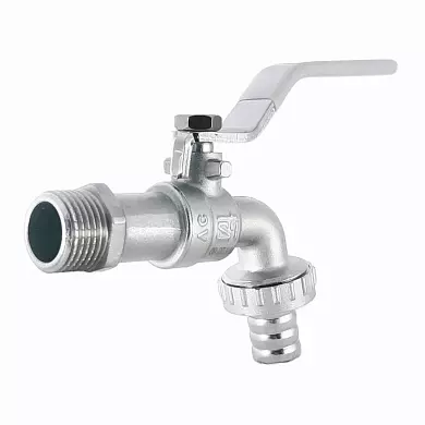 Кран шаровой водоразборный со штуцером 1/2" ручка, STI 00000003670