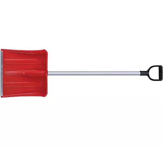 Лопата для снега 380х365 КУРС 68116 алюминиевый черенок