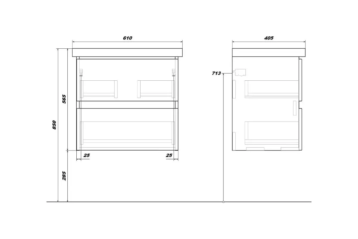 Тумба с раковиной подвесная SanStar Тоскана 60 дуб сонома + рак. Фостер 60, 391.1-1.4.1.КФОС