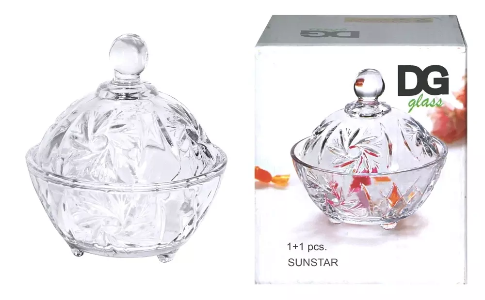 Икорница 280 мл 10.5х10.5х12 см, стекло, KAVEH SR7196GCL