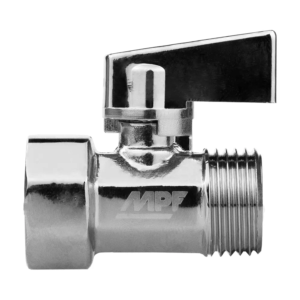 Кран-мини 1/2&quot; ВР/НР, ХРОМ-POLISH.латунь, ГОСТ, MPF