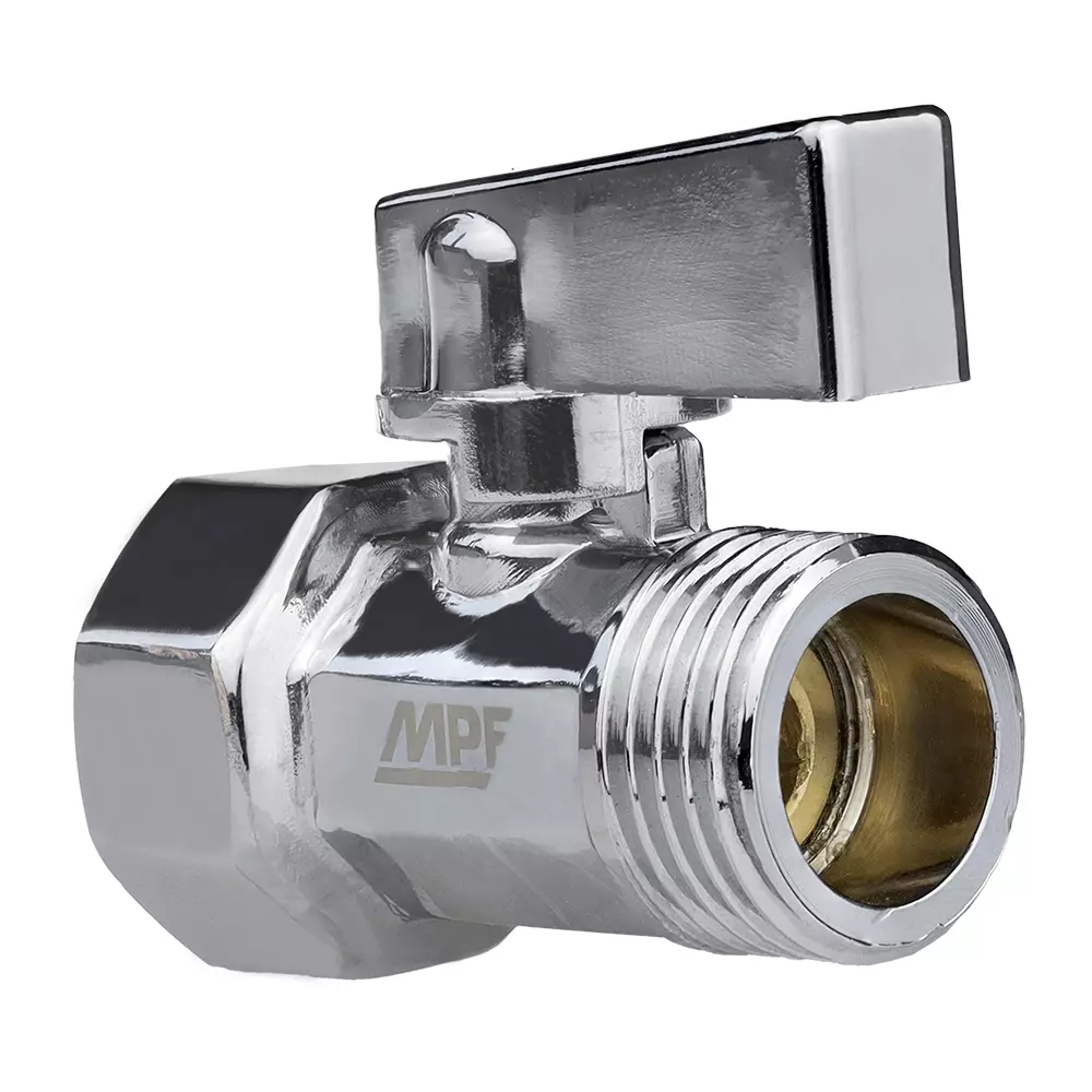 Кран-мини 1/2&quot; ВР/НР, ХРОМ-POLISH.латунь, ГОСТ, MPF