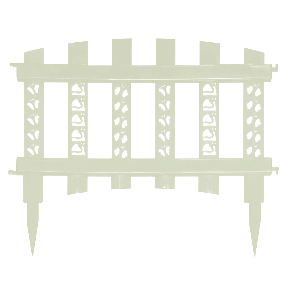 Декоративный забор Палисадник белый 10671