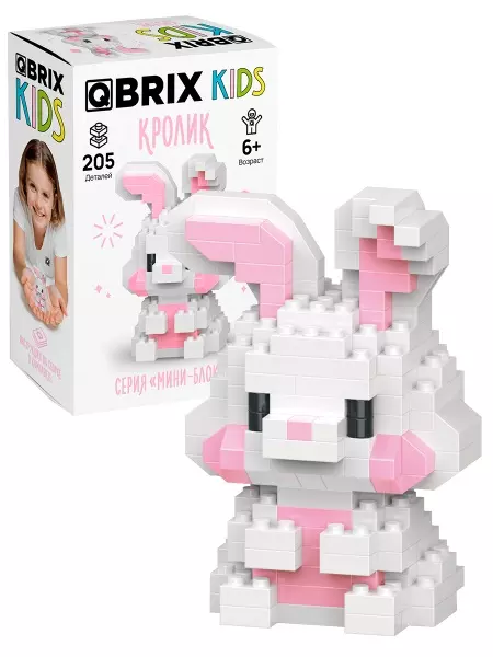 Конструктор 205 деталей Кролик серия "мини-блоки" QBRIX KIDS 32021