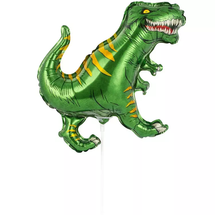 Шар фольгированный 30 см/12 Динозавр зеленый 1206-1392