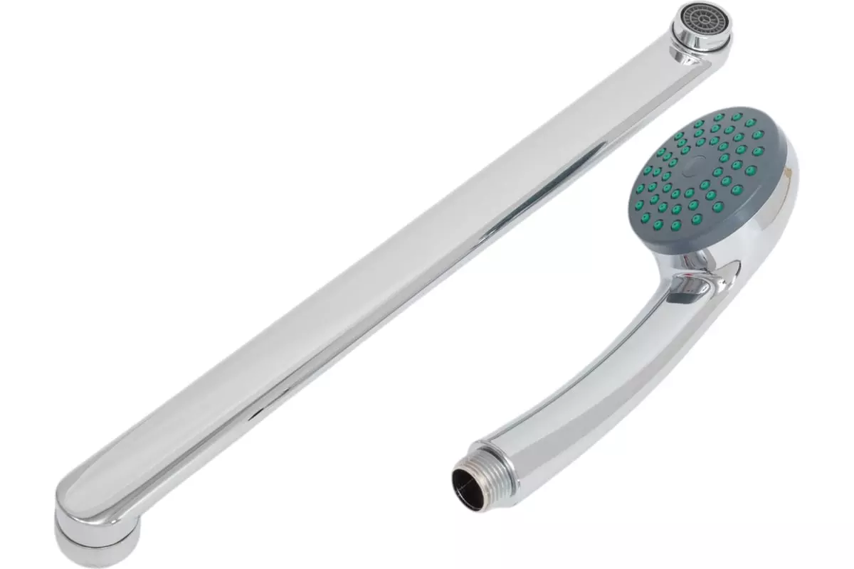 Двухвентильный смеситель для ванны, длинный излив 35 см, хром, Rossinka Q02-80, латунь