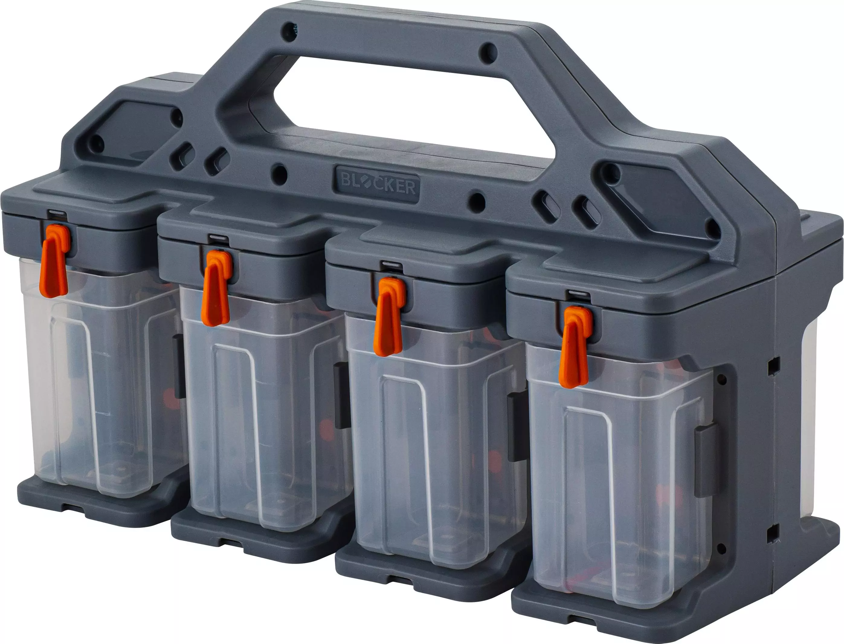 Органайзер для хранения мелочей 310х154х198 мм Модуль,8 модулей PR Blocker Expert серый/оранжевый
