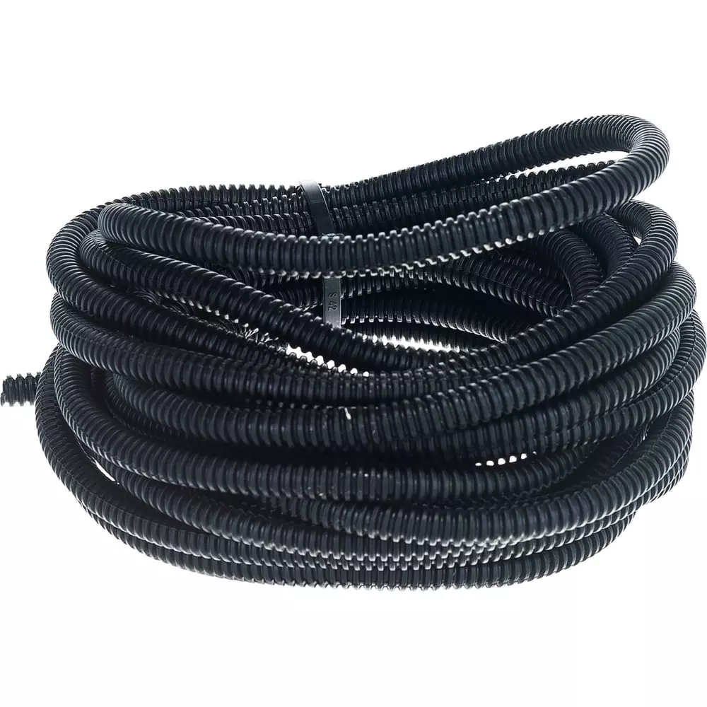 Труба автомобильная гофрированная d4,7 мм разрезная полипропилен 5м REXANT 15-0505