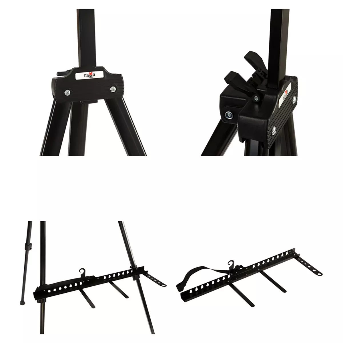 Мольберт 110х106х184 см,алюминиевый переносной с полкой и держателем для кистей, с чехлом, Гамма