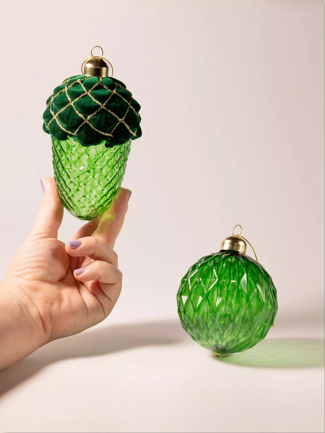 Елочные украшения стекло (6 шт) Волшебство на ветках VNV24/6-130