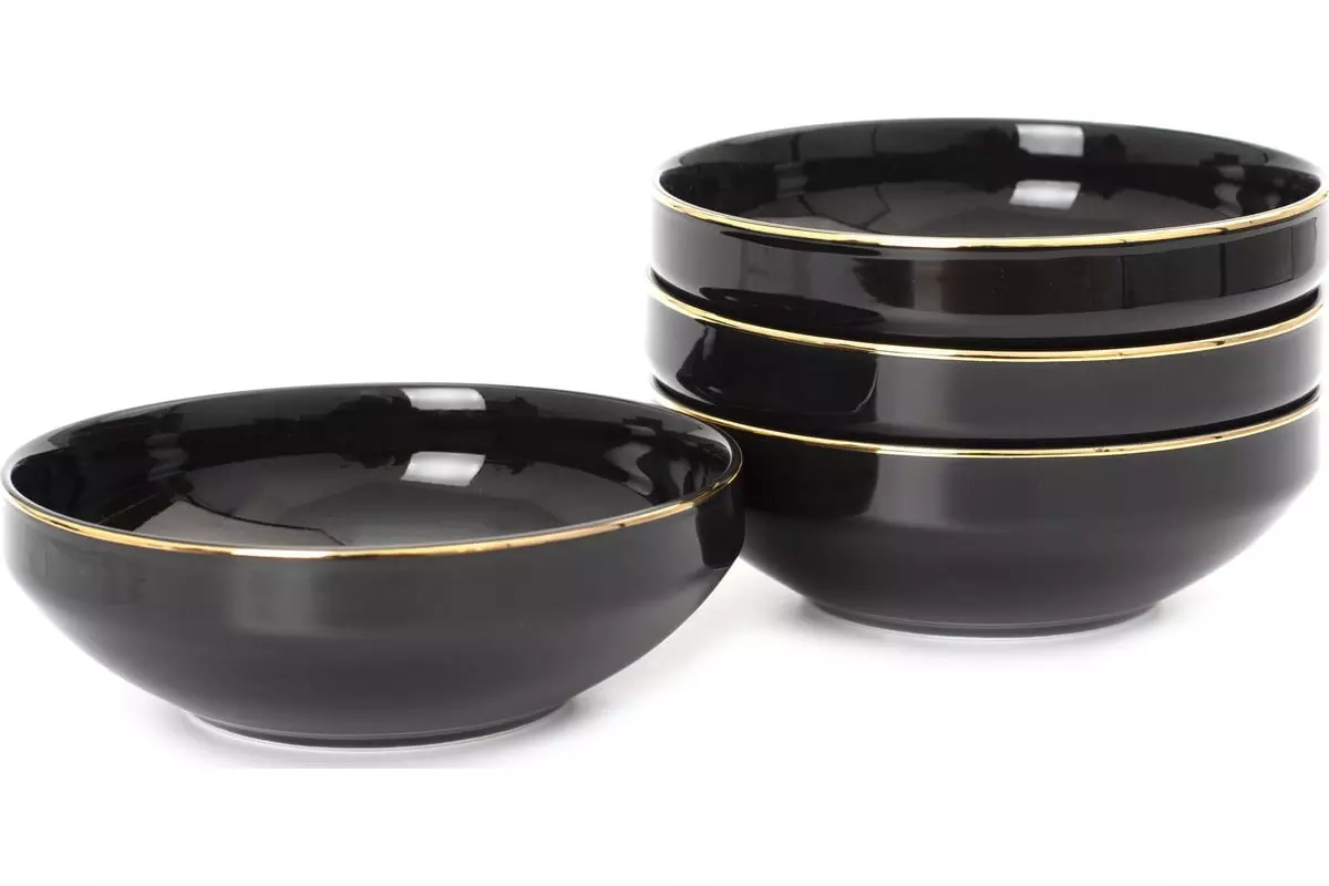 Набор столовой посуды 16 предметов BLACK GOLD DM3017
