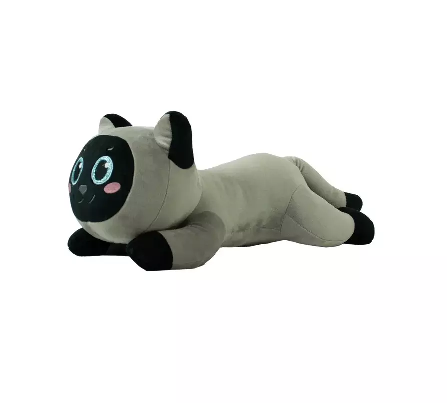 Мягкая игрушка FixsiToysi Кот сиамский 50 см, тёмно-серый 169/50/78-1