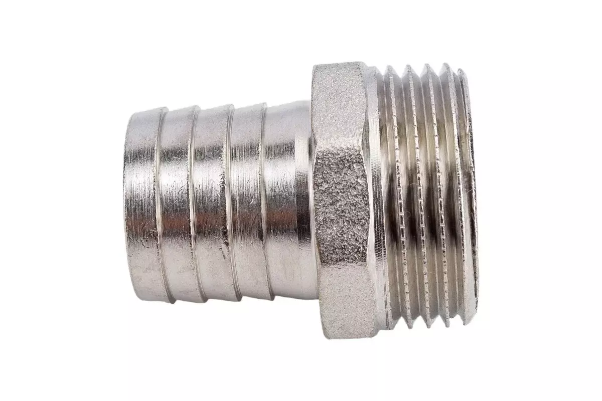 Штуцер для шланга 1&quot;х25 мм, НР, никель, CTM CRSM0125