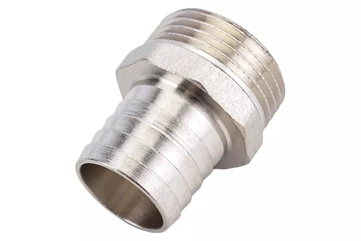 Штуцер для шланга 1&quot;х25 мм, НР, никель, CTM CRSM0125
