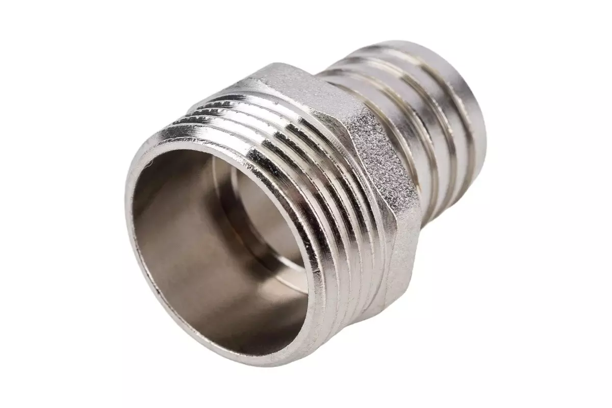 Штуцер для шланга 1&quot;х25 мм, НР, никель, CTM CRSM0125