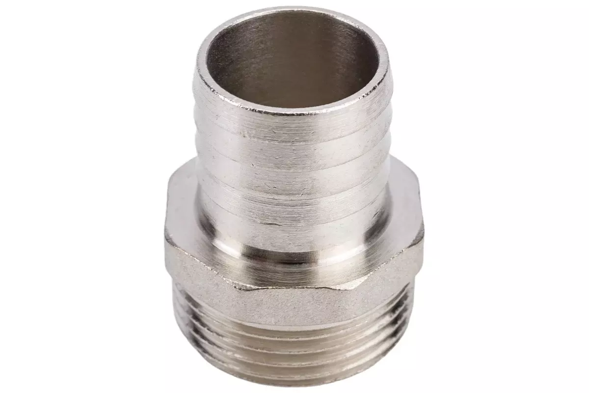 Штуцер для шланга 1&quot;х25 мм, НР, никель, CTM CRSM0125