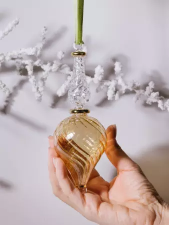 Елочное украшение стекло Волшебство на ветках VNVEG24/1-1