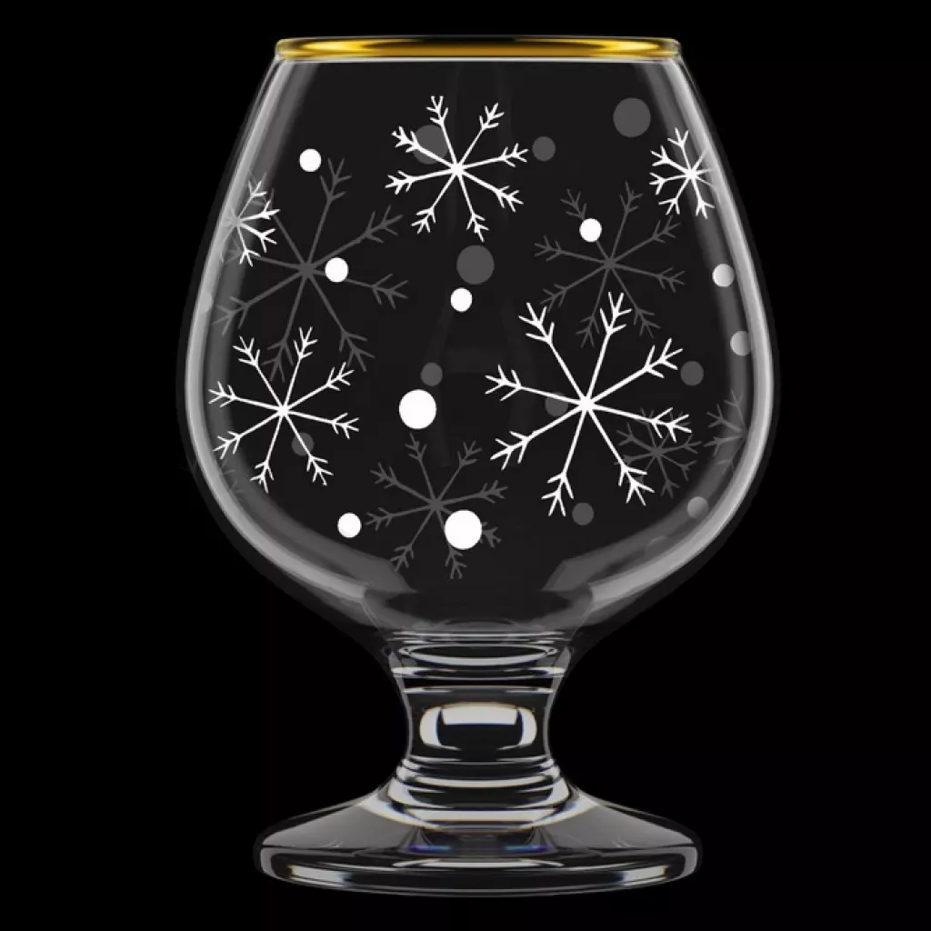 Бокалы для коньяка 385 мл, 6 шт, &quot;Снегопад&quot; арт.1716-ГЗ4