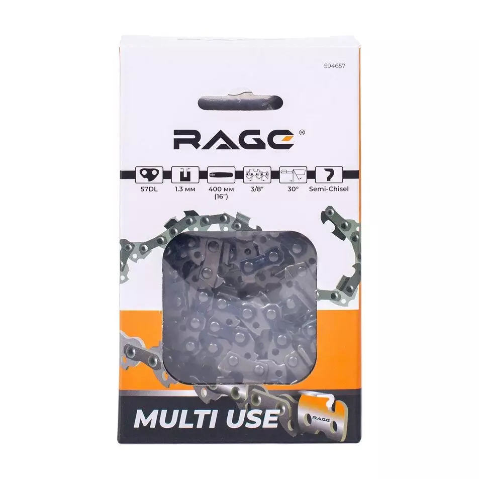 Цепь для пилы 57 звеньев RAGE 594657 шаг- 0.375 дюйм, паз- 1.3 мм