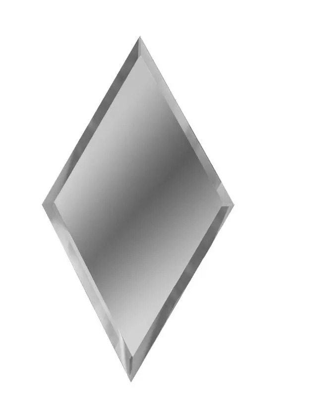 Плитка зеркальная  "РОМБ" с фацетом 10 мм (200x340мм) серебрянная