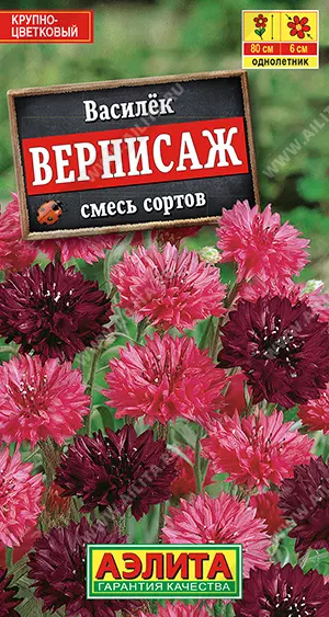 Семена цветов Василек Вернисаж, смесь сортов. АЭЛИТА Ц/П 0,3 г