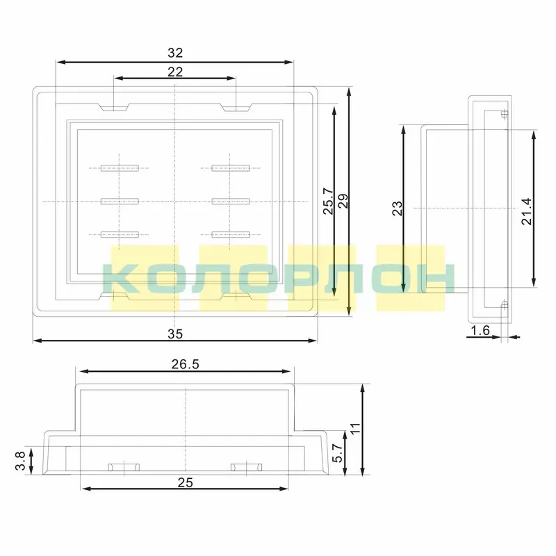 Влагозащитный колпачок для клавишных выключателей REXANT 36-2490