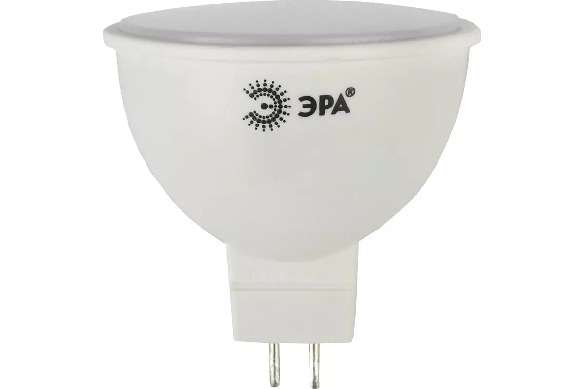 Светодиодная лампа GU5.3 12В 8Вт 2700К MR16 теплый свет ЭРА Б0049093