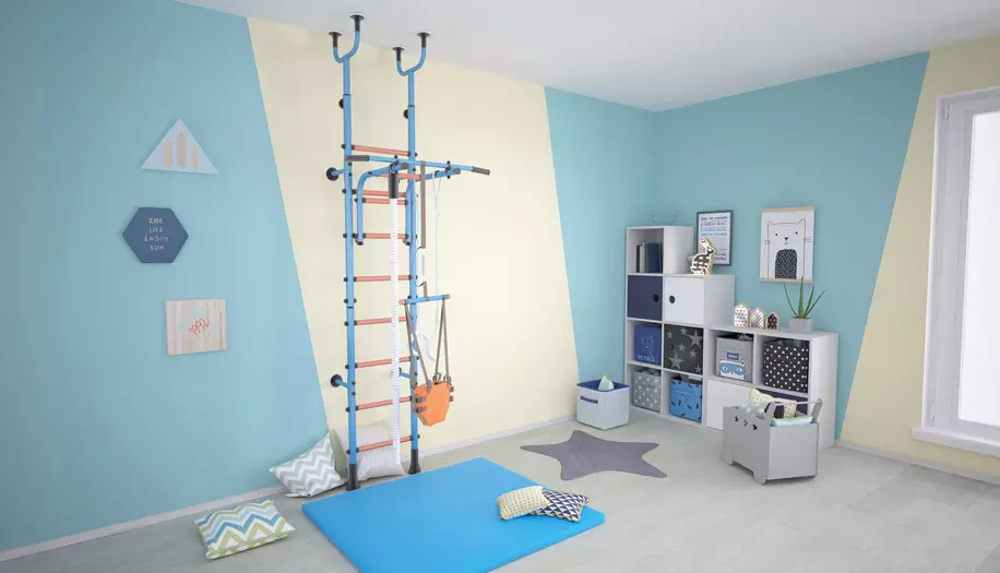 Детский спортивный комплекс (стенка) Polini Sport Active комбинированный синий