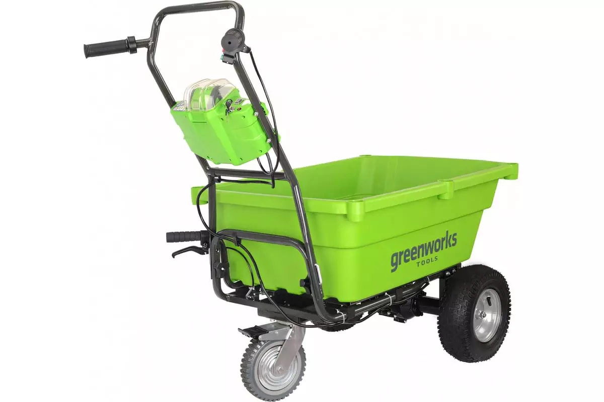 Садовая тележка самоходная Greenworks G40GC, 40V, 106 л, без АКБ и ЗУ