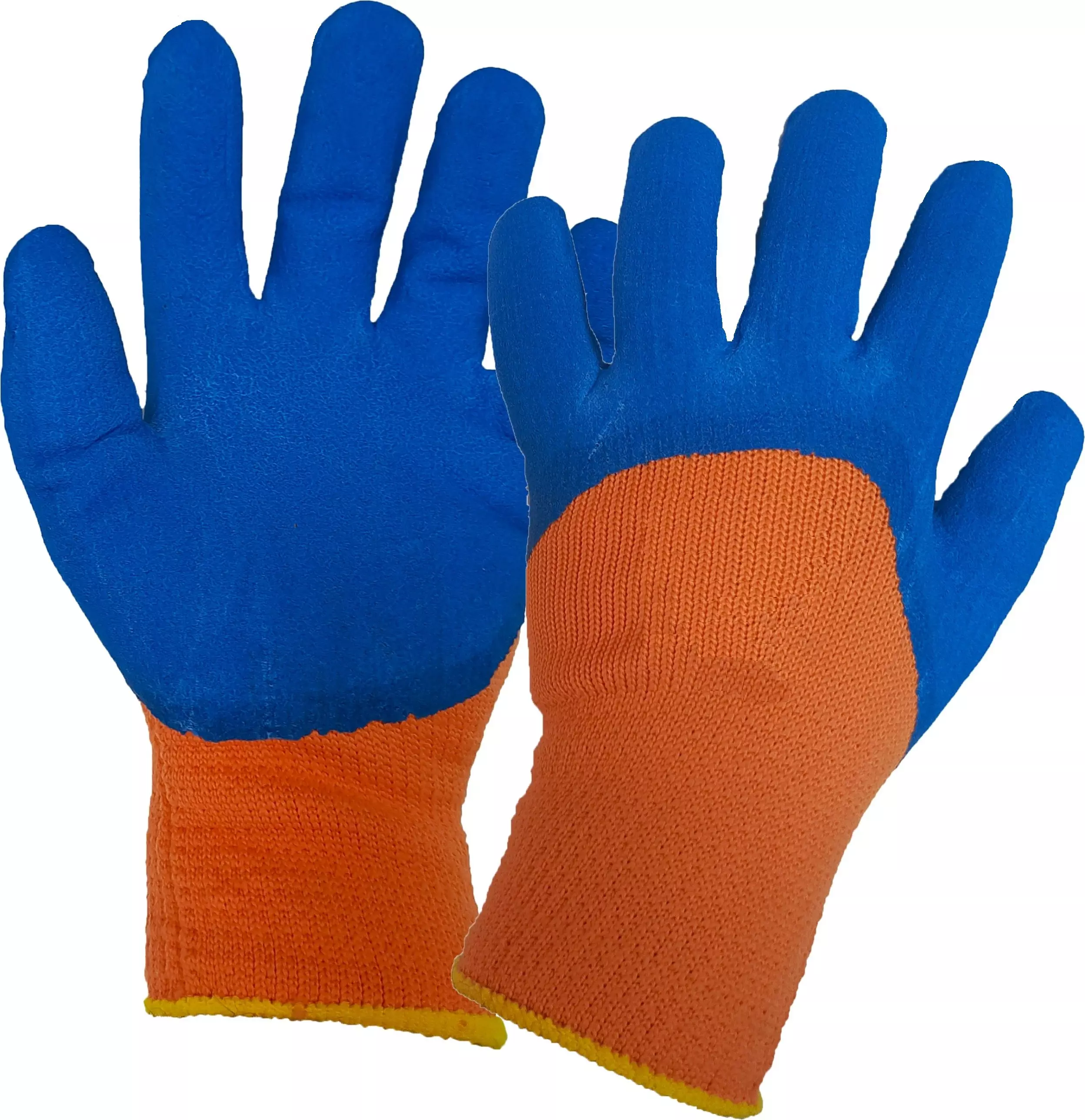 Перчатки рабочие облитые латексом Стекольщика усиленные, ЗИМА 7 класс 80 гр