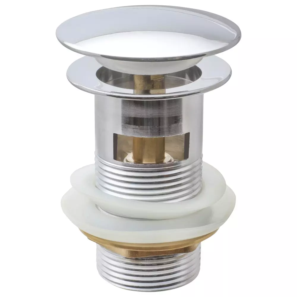 Донный клапан 1 1/4&quot;, клик-клак с переливом (круглый), MP-У