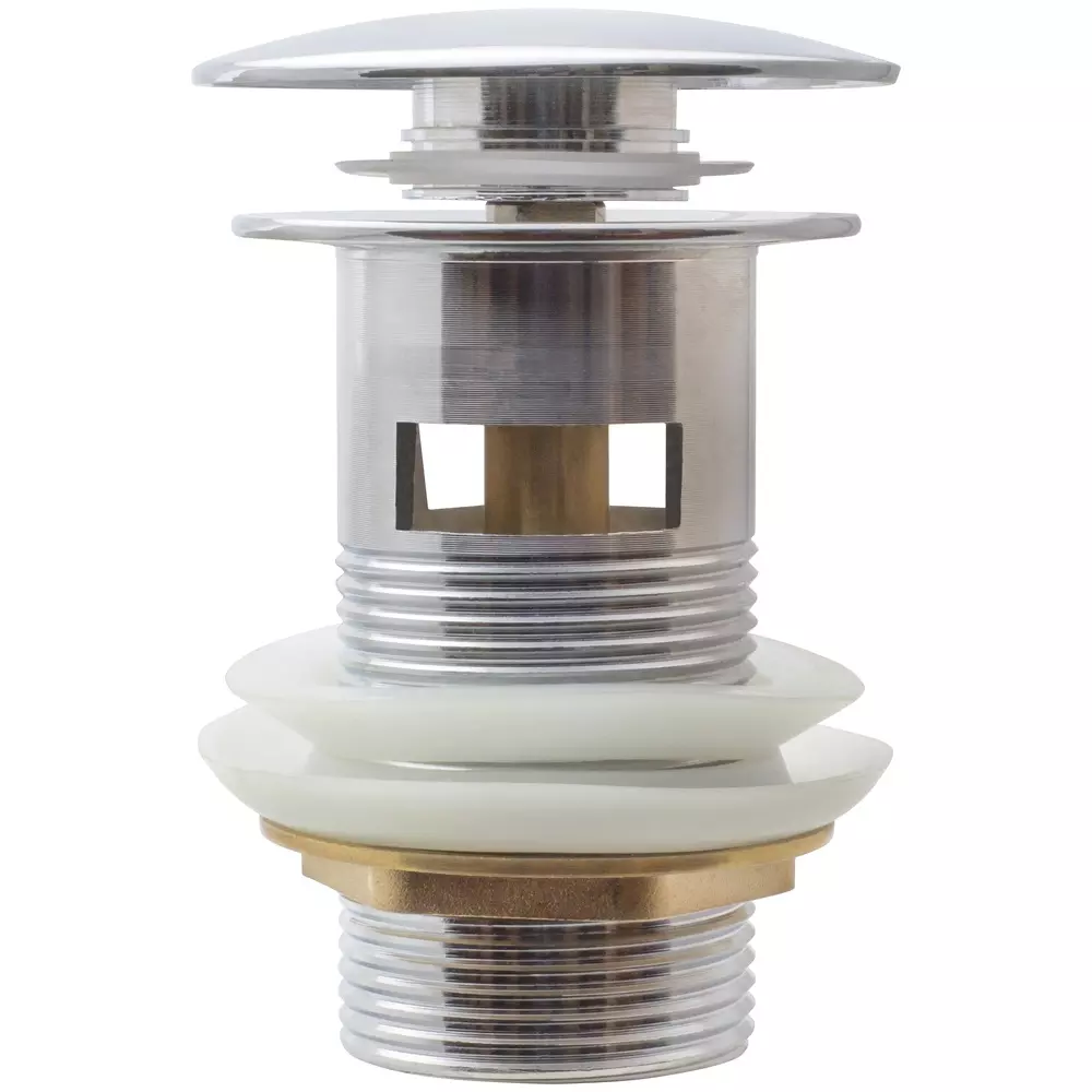 Донный клапан 1 1/4&quot;, клик-клак с переливом (круглый), MP-У