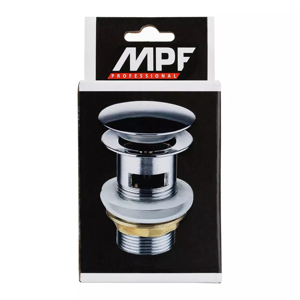 Донный клапан 1 1/4&quot;, клик-клак с переливом (круглый), MP-У