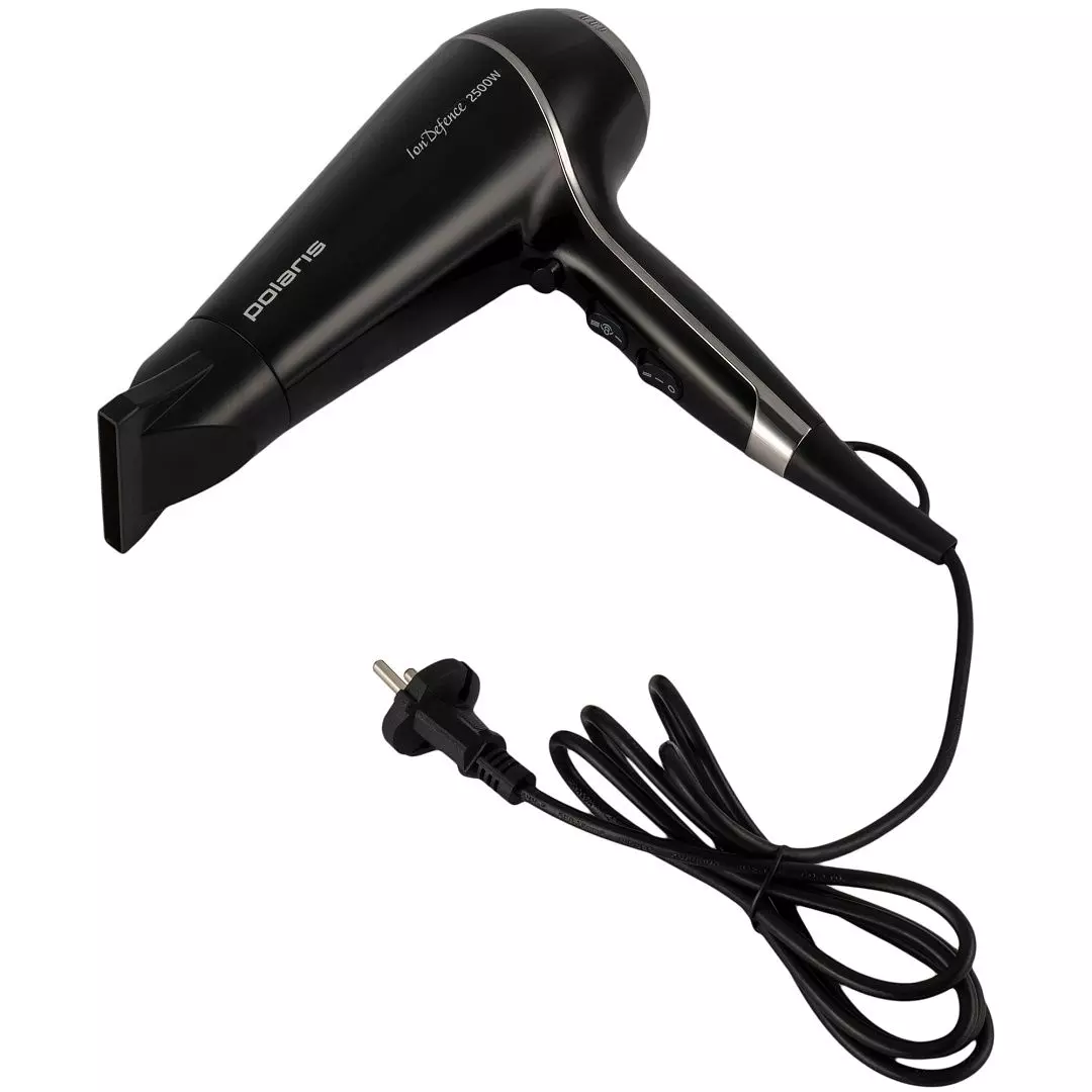 Фен для волос Polaris 2500Вт 2 скорости 3 режима 2 насадки шнур 1,75м PHD 2503TDi