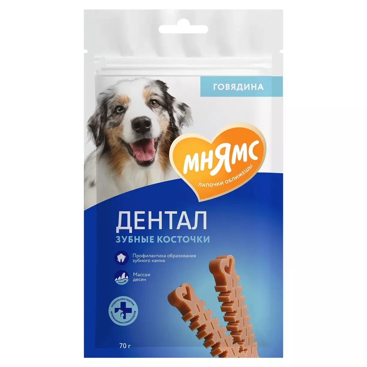 Лакомство для собак Мнямс Dental Зубные косточки 70 г