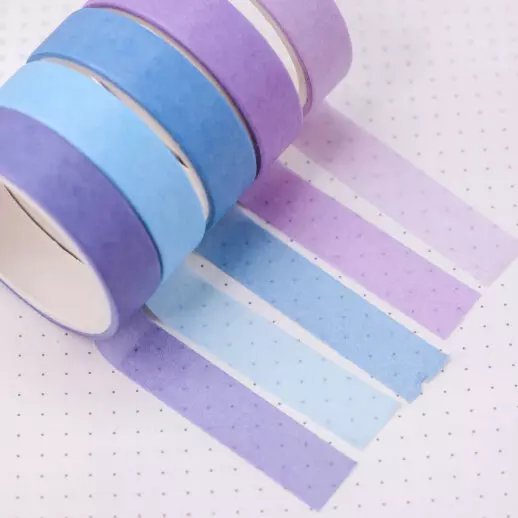 Набор декоративного скотча Multicolor tone, purple-blue, mix