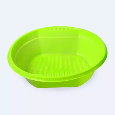 Одноразовые тарелки для супа 500 мм (10 шт) БИО, биоразлагаемые, зелёные