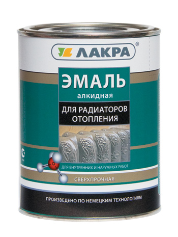 Эмаль для радиаторов Лакра алкидная Бел. п/мат. 0,9 кг